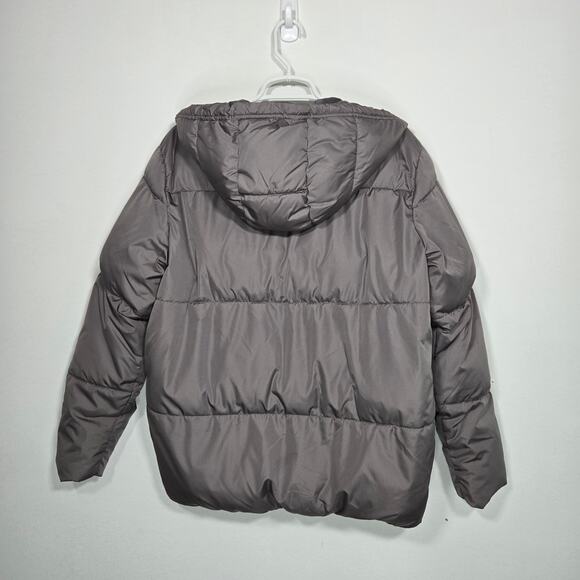Old Navy Men's Gray Hooded Puffer Jacket. Size S - Picture 2 of 5